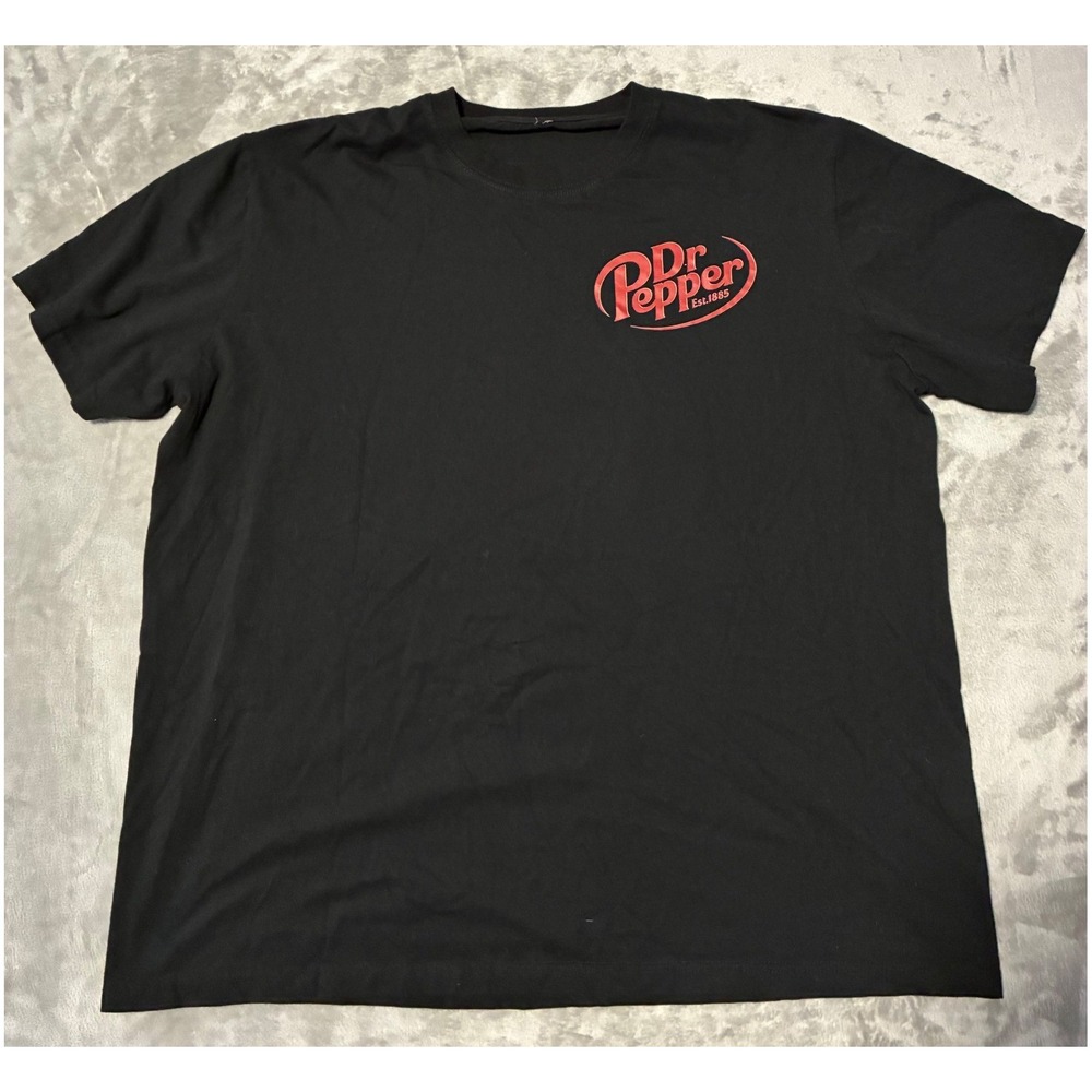 Dr Pepper Black Graphic Tee My Little Soda Pop Anime K-Pop Style Shirt XL